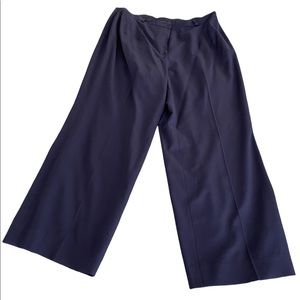 Size 16W Talbots navy blue wool stretch trousers